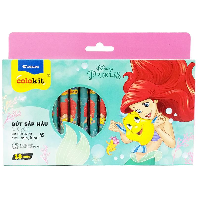 Hộp 18 Bút Sáp Màu Crayon - Colorkit CR-C010/PR - Hình Tiên Cá