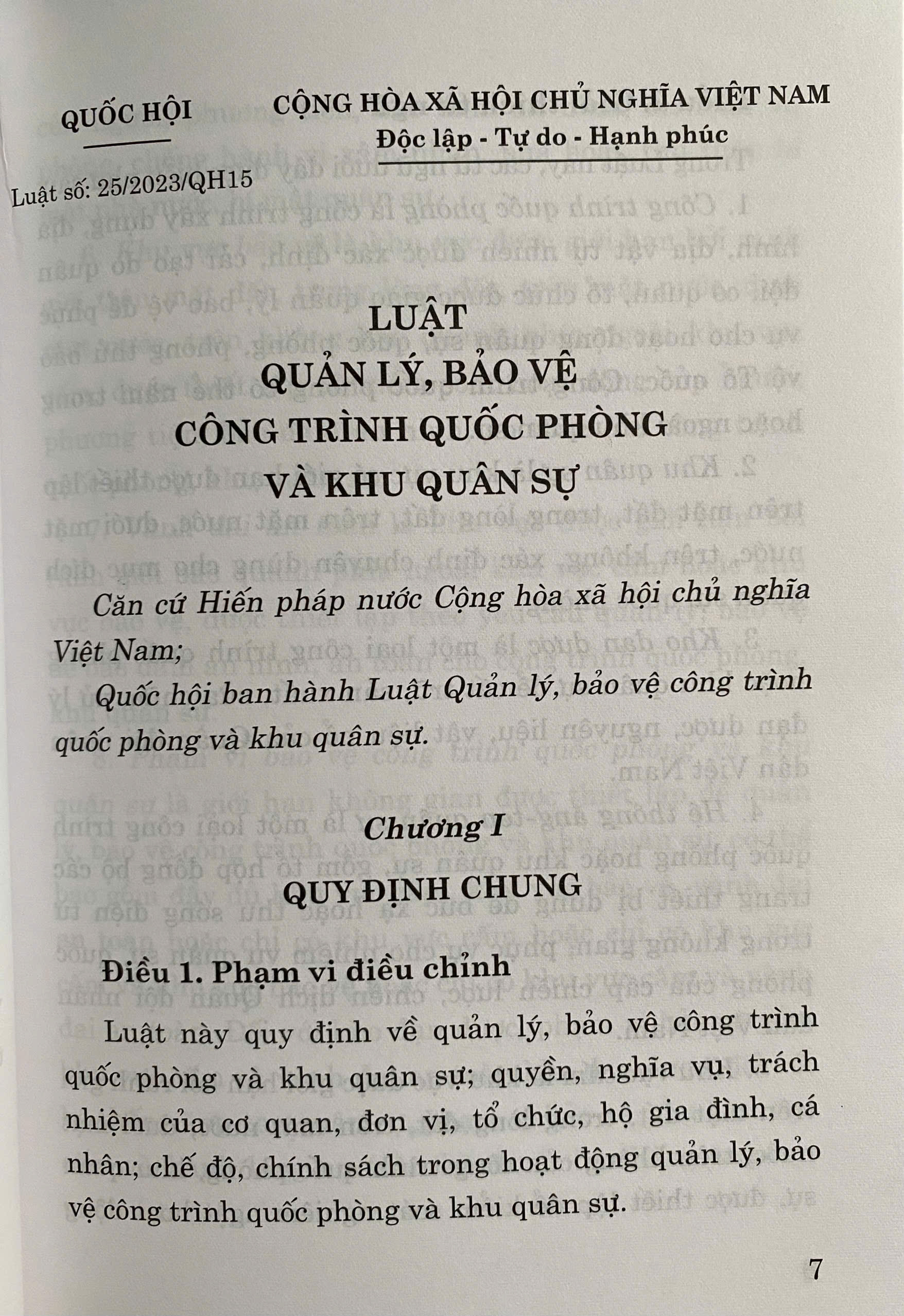 Luật Quản Lý, Bảo Vệ Công Trình Quốc Phòng và Khu Quân Sự