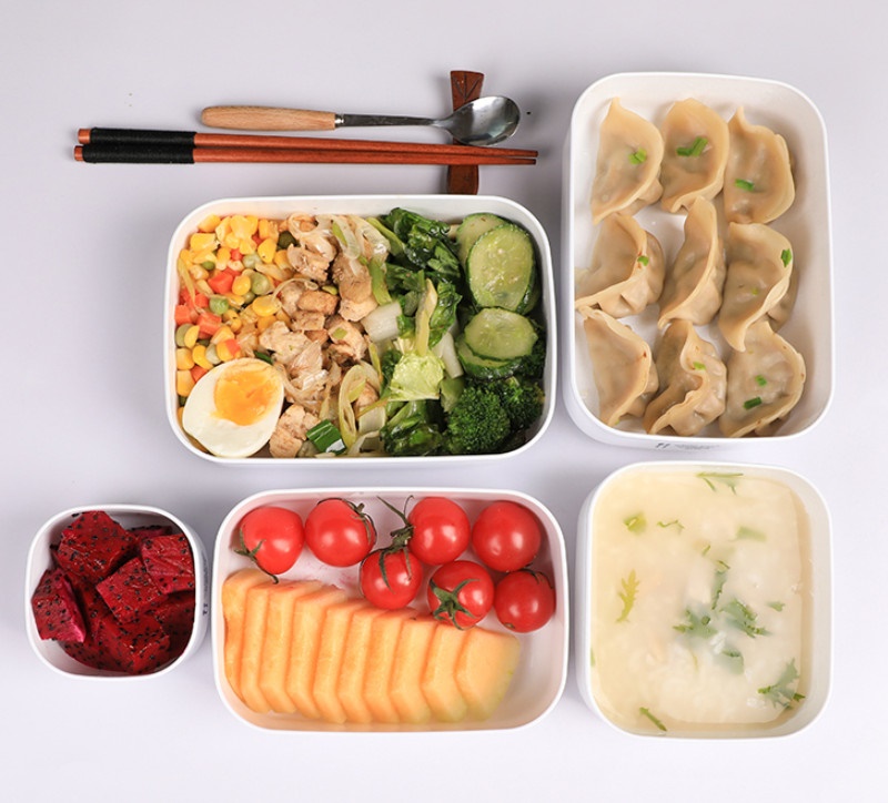 Set 02 hộp đựng thực phầm White Pack 700ml và 800ml, thiết kế tinh tế, đẹp mắt, khả năng giữ kín hơi vượt trội - nội địa Nhật Bản