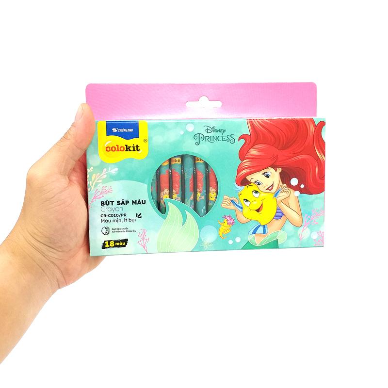Hộp 18 Bút Sáp Màu Crayon - Colorkit CR-C010/PR - Hình Tiên Cá