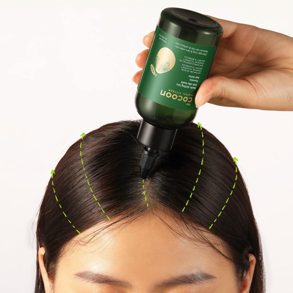 Nước dưỡng tóc tinh dầu bưởi Pomelo Cocoon 140ml phục hồi tóc, ngăn ngừa hư tổn thuần chay