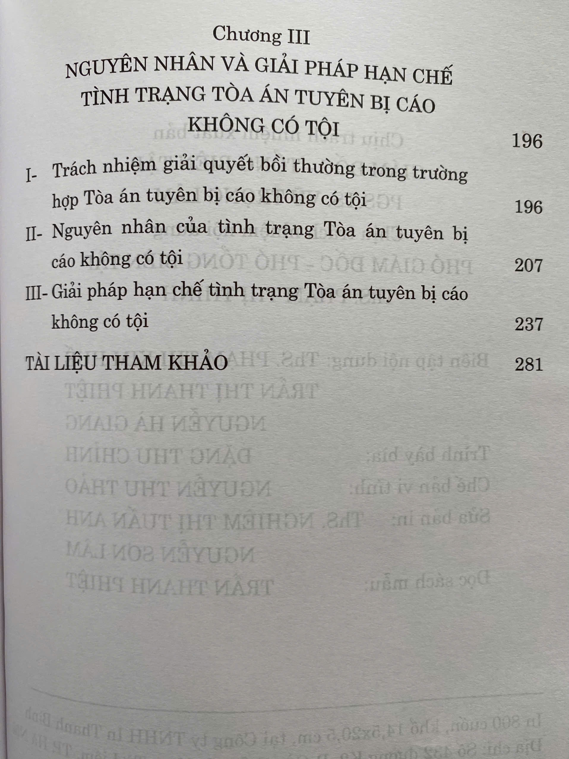 Toà Án Tuyên Bị Cáo Không Có Tội