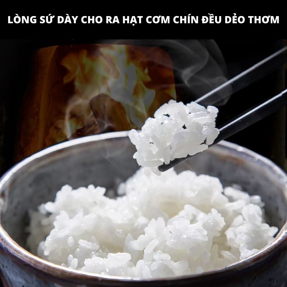 Nồi Cơm Điện Lòng Sứ 1.8Lít Mishio MK402 Không Bong Tróc Men Chống Dính Tự Nhiên - hàng chính hãng