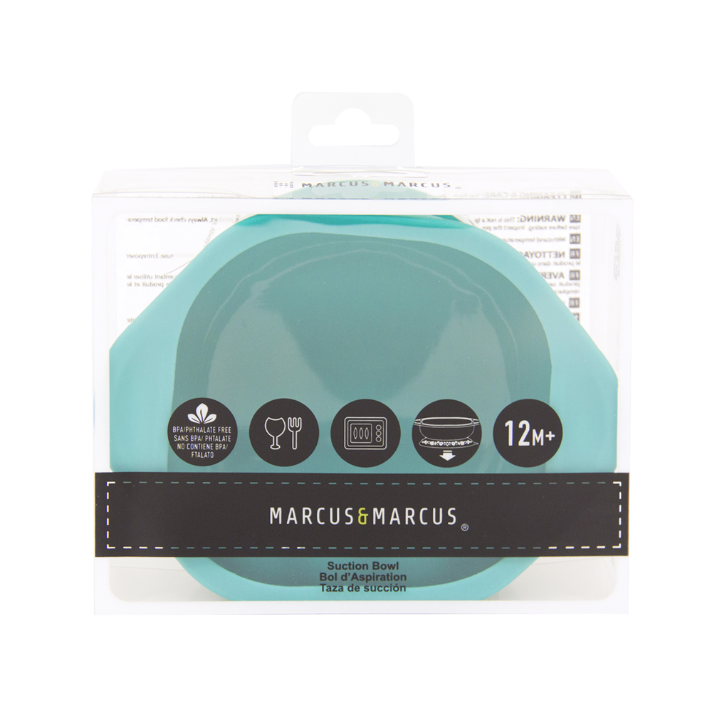Bát ăn dặm silicon có đế hút chân không chống đổ cho bé Marcus & Marcus, từ 12 tháng