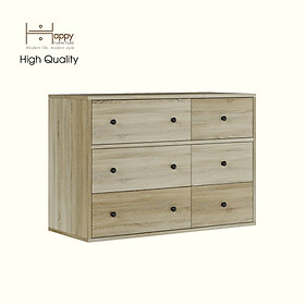 HAPPY FURNITURE , ZACY - Tủ lưu trữ 6 ngăn kéo , THK_211 , 90cm x 40cm x 63cm DxRxC, Sản phẩm phổ thông