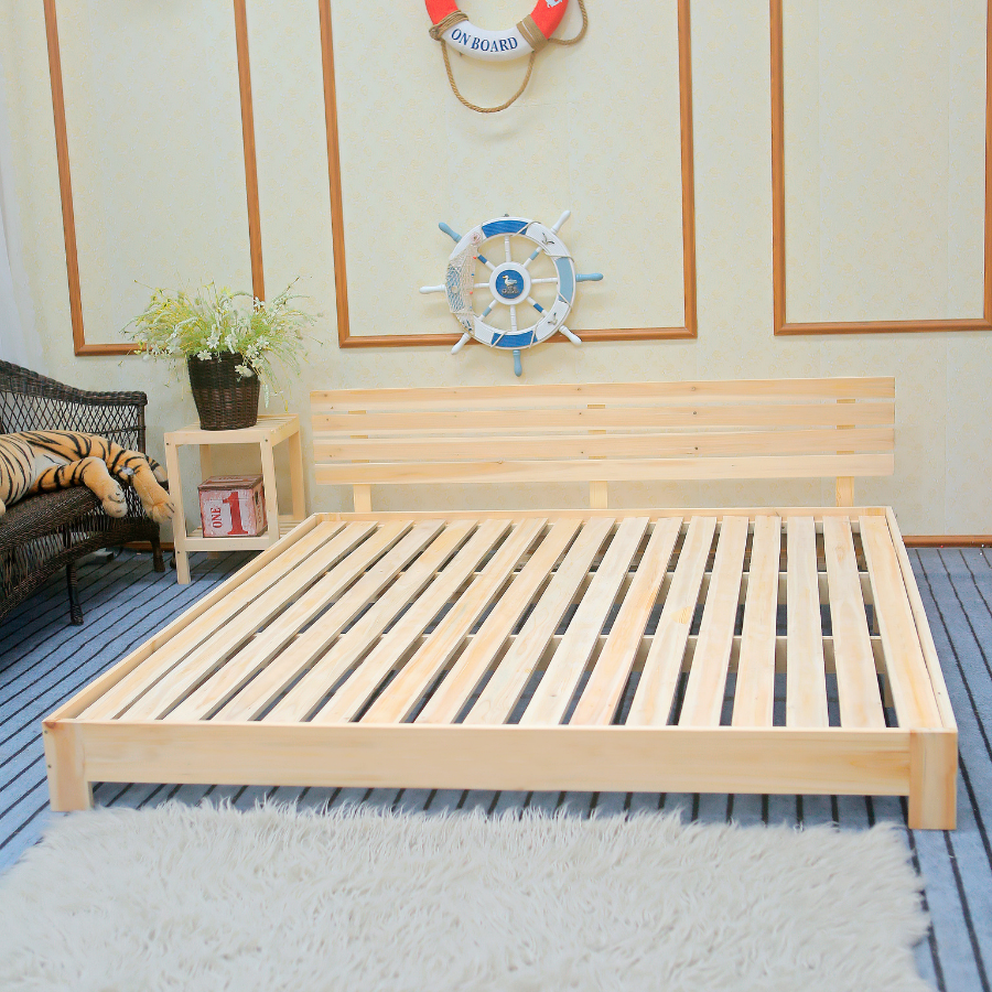 Giường ngủ gỗ CT05 Tundo màu vàng nhạt