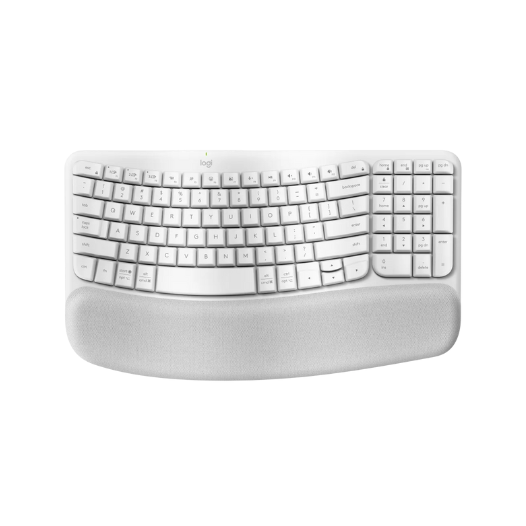 Bàn Phím Công Thái Học Không Dây Logitech Wave Keys | Bluetooth - Hàng Chính Hãng