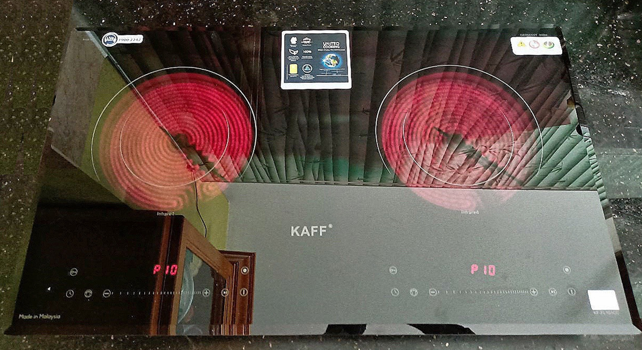 Bếp Hồng Ngoại Đôi Kaff KF-FL101CC Malaysia - Hàng Chính Hãng
