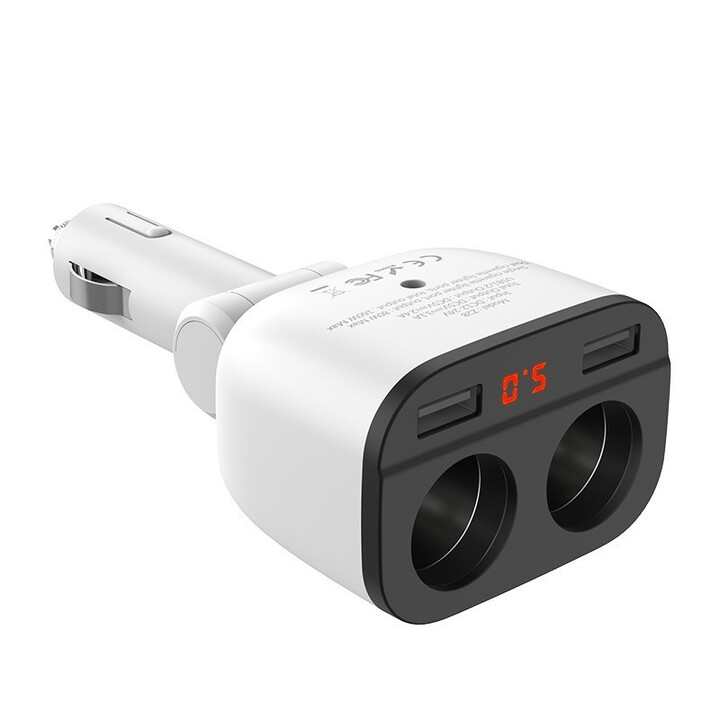 Bộ chia tẩu sạc ô tô nhãn hiệu Hoco Z28