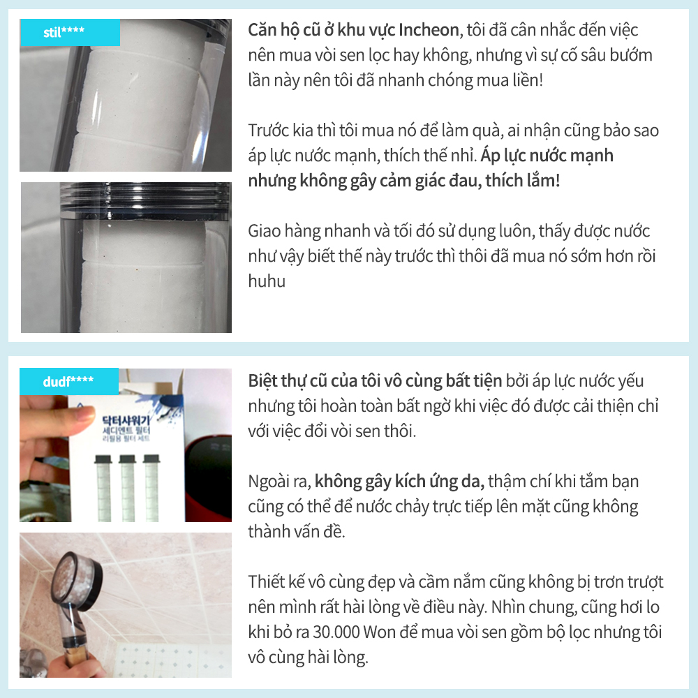 Bộ 3 Lõi Lọc Sediment Dùng Cho Vòi Sen Doctor Shower