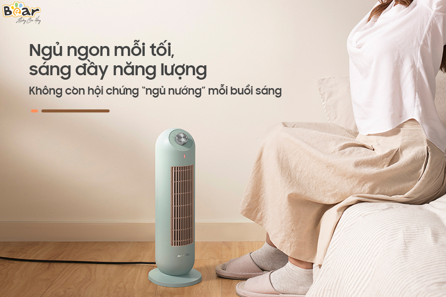 Máy Sưởi Ấm Gốm Bear DNQ-C20B1 Không Làm Khô Da Công Suất 2000W - Hàng Chính Hãng