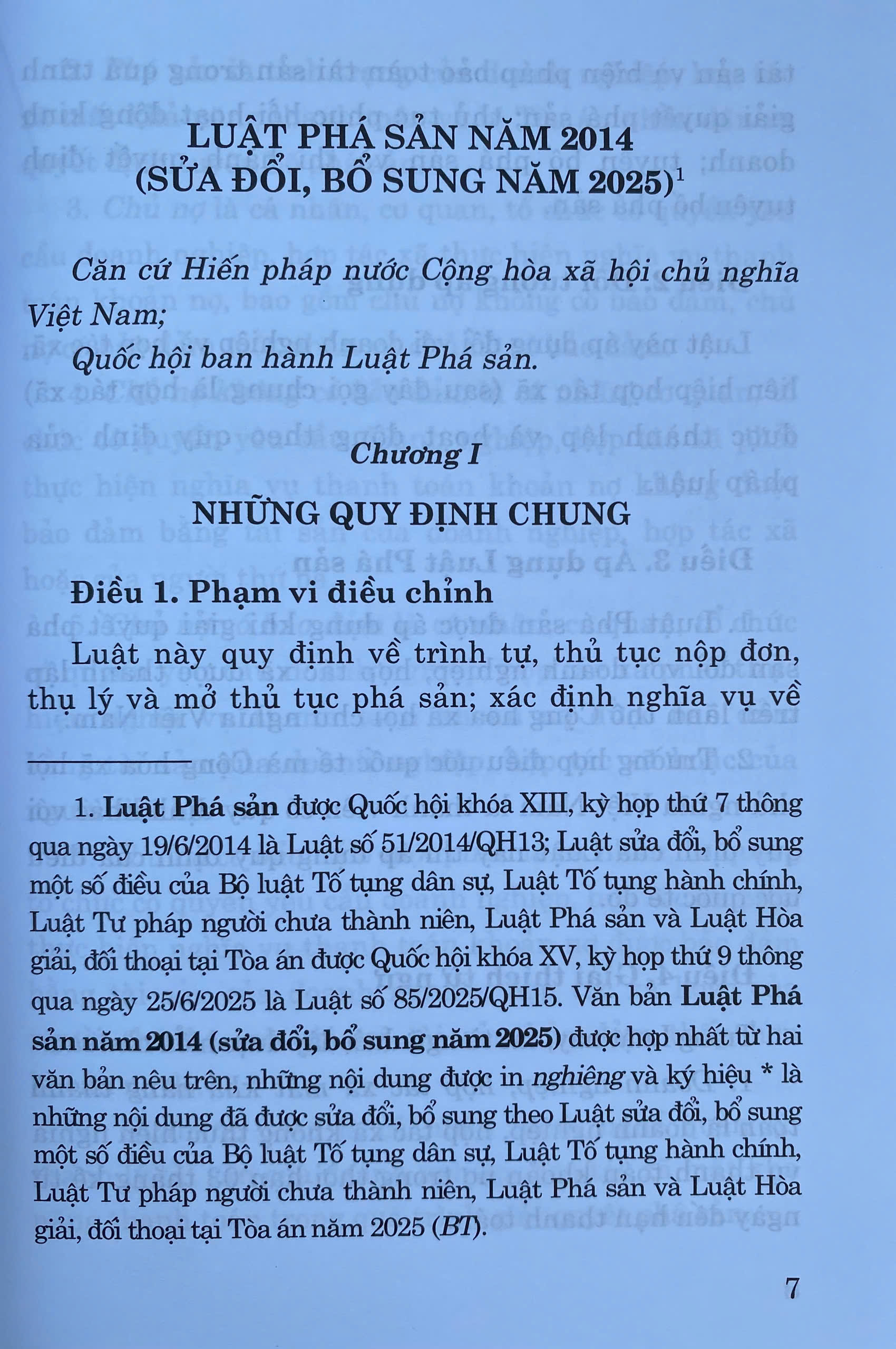 Luật Phá Sản Năm 2014 ( Sửa Đổi, Bổ Sung Năm 2025)