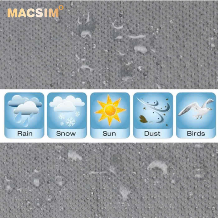 Bạt phủ ô tô chất liệu vải không dệt 3 lớp cao cấp thương hiệu MACSIM cho xe ô tô Isuzu MUX -màu ghi