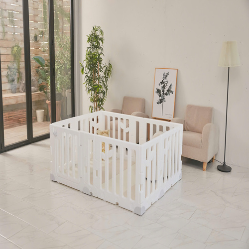 Leaf Babyroom Circle - Hàng rào chắn / Quây cũi nhựa kiểu dáng hình chiếc lá bảo vệ an toàn cho bé Sản Xuất tại Hàn Quốc