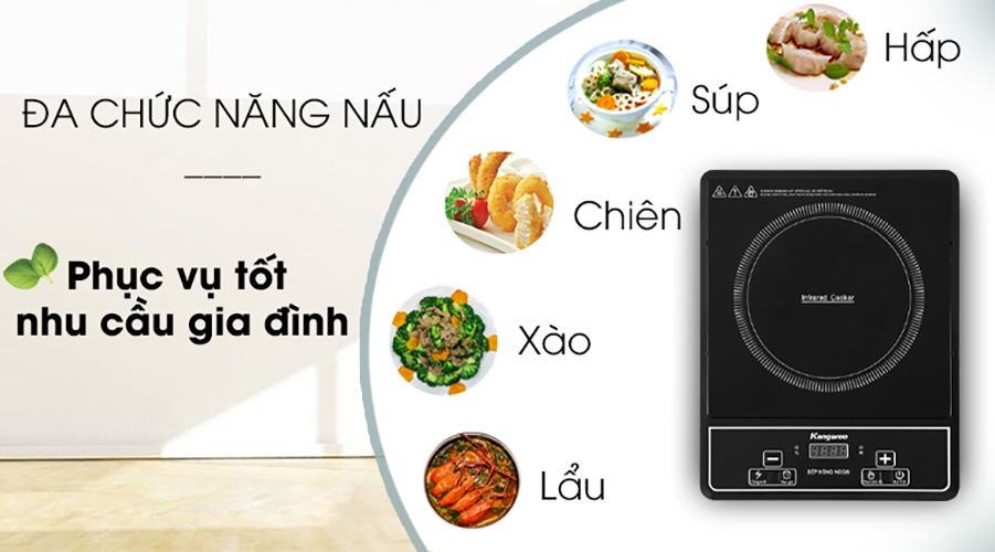 Bếp Hồng Ngoại Đơn Kangaroo KG20IFP1 (2000W) - Hàng Chính Hãng