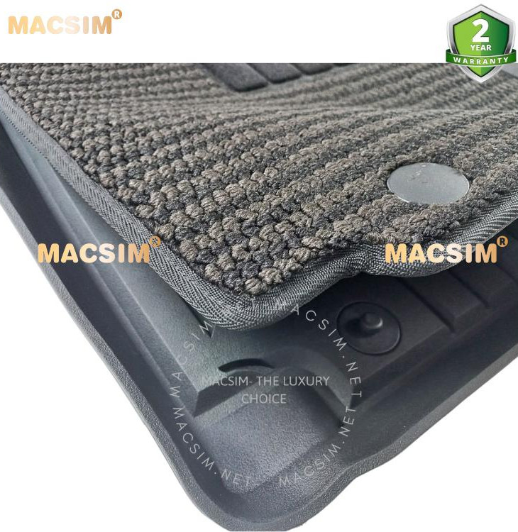 Thảm lót sàn xe ô tô 2 lớp Volvo S90 LWB 2022-2024+ Nhãn hiệu Macsim 3W chất liệu nhựa TPE đúc khuôn cao cấp - màu đen