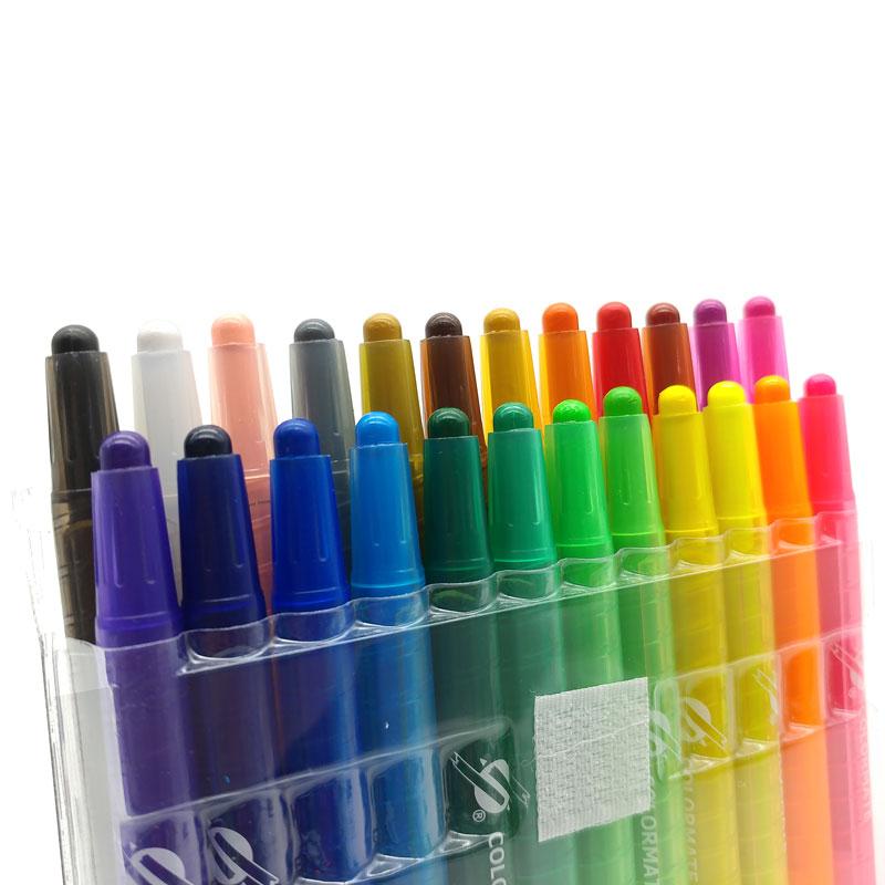Bộ Bút Sáp Vặn - Colormate 112861 (24 Màu)
