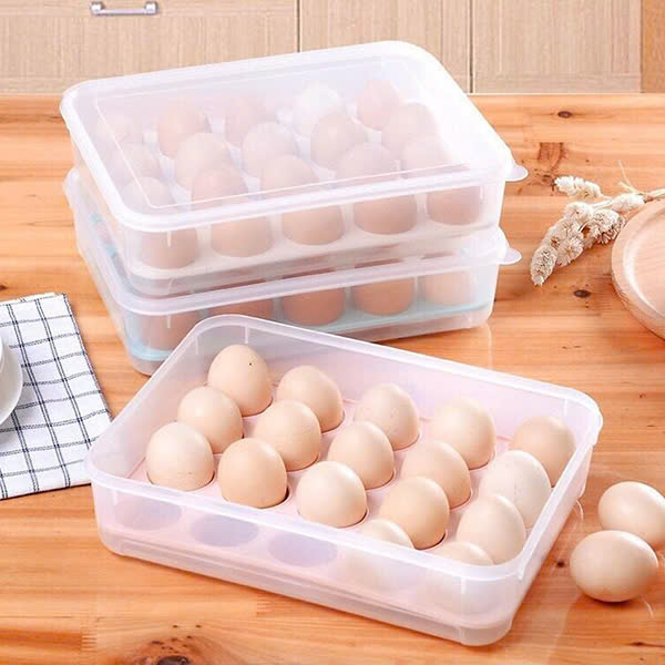 Hộp đựng trứng 24 quả Việt Nhật (6786) trong suốt gọn nhẹ giúp cố định những quả trứng nằm yên một vị trí, bảo quản trứng