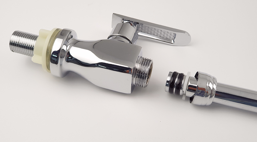 Vòi rửa chén lạnh cần lò xo Đồng mạ Chrome Eurolife EL-RC01 (Trắng bạc)
