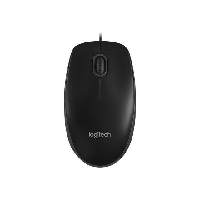 Chuột Logitech B100 Optical, có dây USB - Hàng chính hãng
