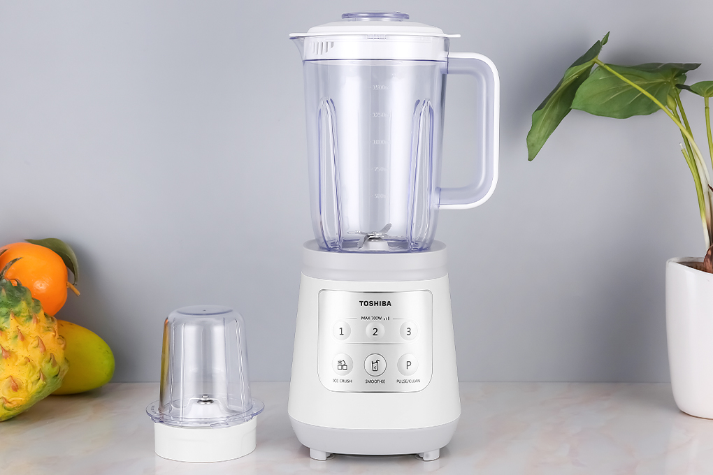 Máy xay sinh tố đa năng Toshiba BL-70PR1NV - Dung tích 1.5L - 2 cối - Chức năng xay đá- Công suất 700W - Hàng chính hãng, bảo hành 12 tháng, chất lượng Nhật Bản
