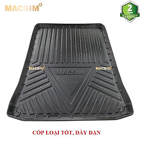 Thảm lót cốp qd xe ô tô BMW 5 series 520i/528i/530i 2018- 2020 nhãn hiệu Macsim chất liệu TPV cao cấp màu đen