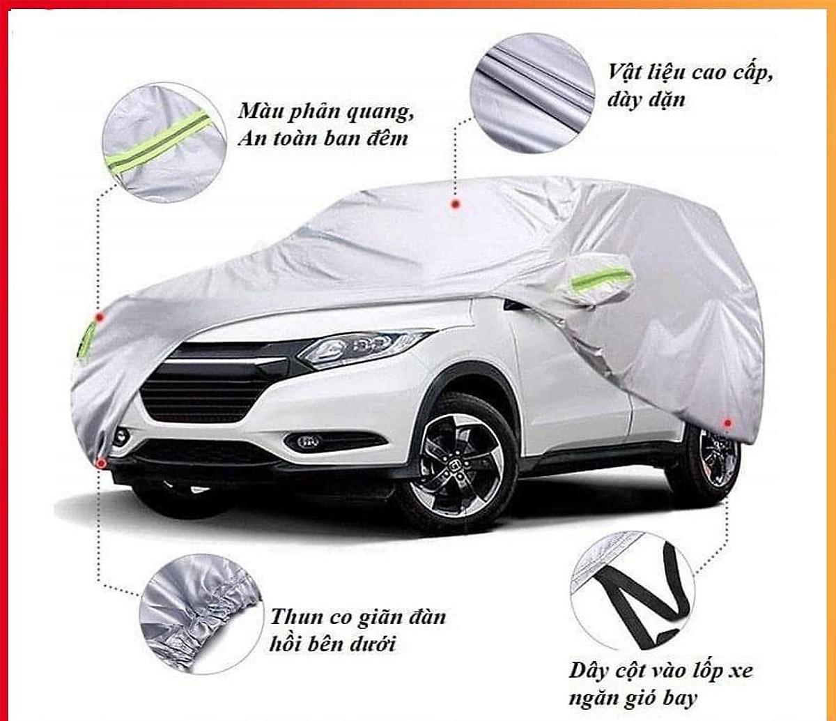 Bạt Phủ Ô Tô VINFAST FADIL, LUX A 2.0, LUX SA 2.0, Chất Liệu Bạt Tráng Nhôm 3 lớp, có phản quang