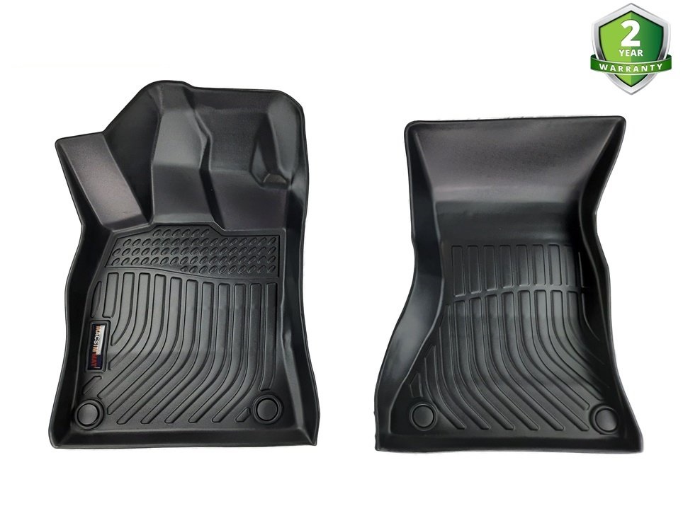 Thảm lót sàn xe ô tô Audi A4 2009-2015 Nhãn hiệu Macsim chất liệu nhựa TPE cao cấp màu đen