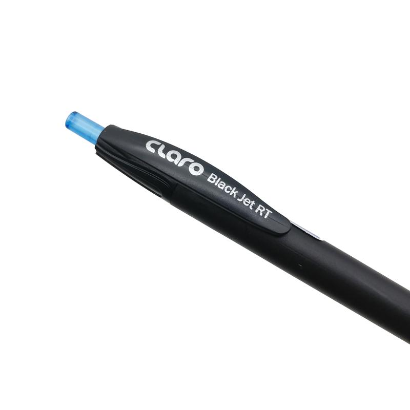 Vỉ 5 Bút Bi Claro Black Jet RT 0.7 mm - Mực Xanh