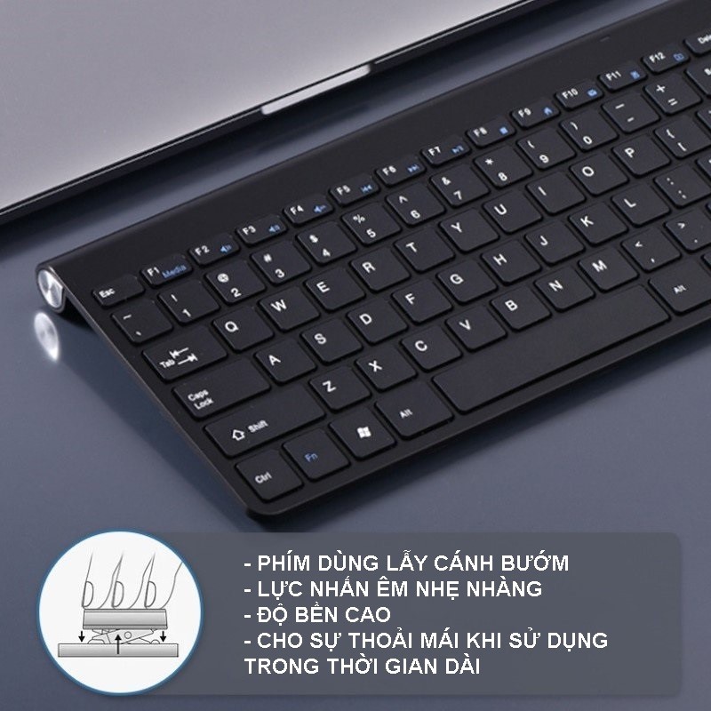 Bàn phím không dây mini W200S - đa kết nối bluetooth 5.0 + 3.0 + Usb wireless 2.4G hàng nhập khẩu