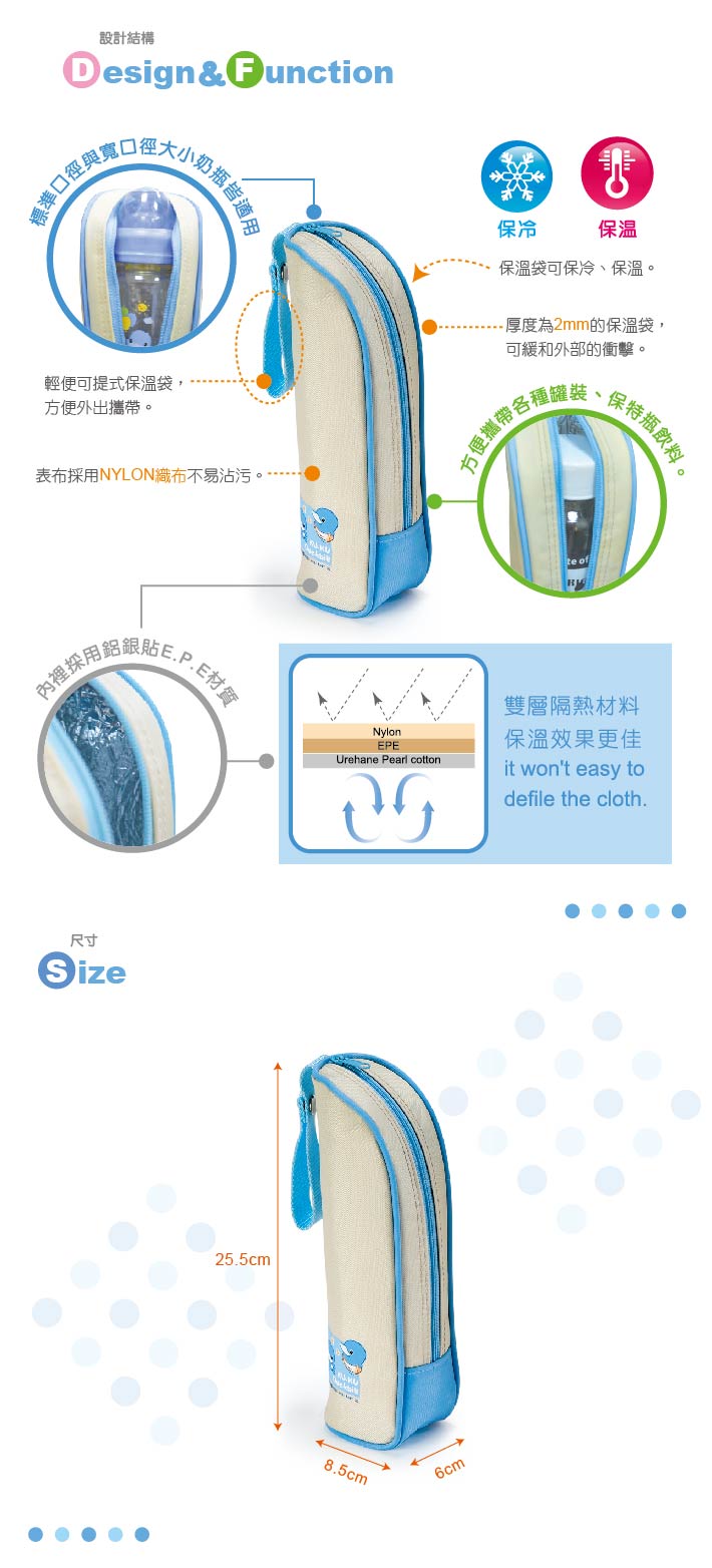 TÚI GIỮ NHIỆT Ủ ẤM BÌNH SỮA CHO BÉ KUKU - KU5449