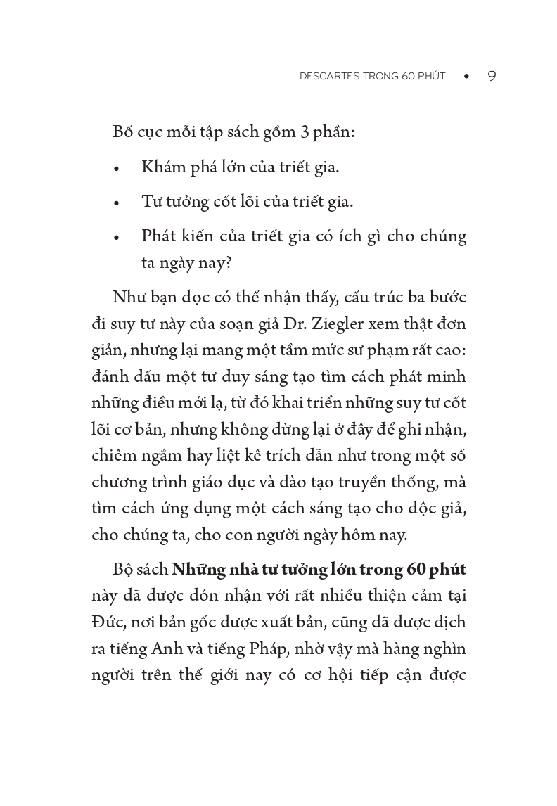 Những Nhà Tư Tưởng Lớn - Descartes Trong 60 Phút - Vanlangbooks