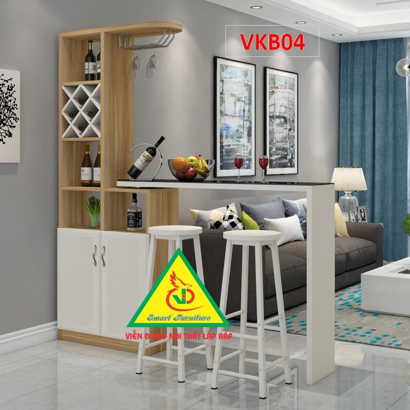 Quầy bar mini kết hợp tủ rượu VKB04 ( không kèm ghế)