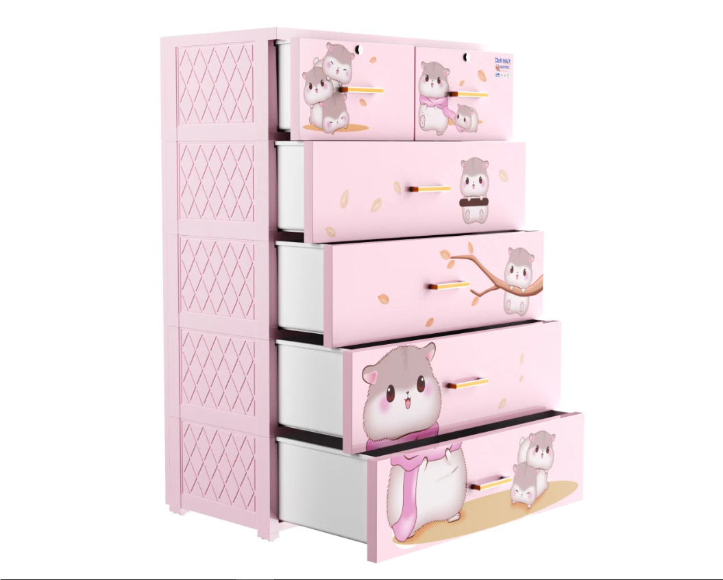Tủ nhựa 5 tầng Qui Phúc D