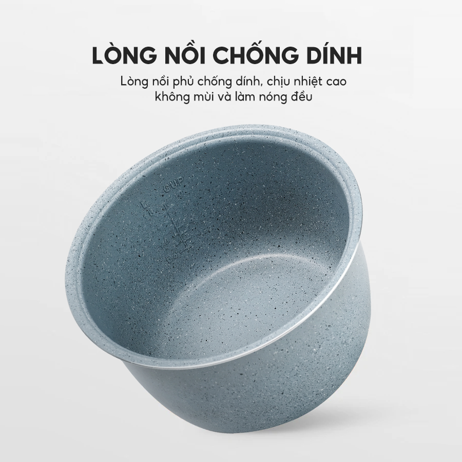 Nồi cơm điện Lebenlang LBL1936 dung tích 1800ml, công suất 700W, thiết kế đơn giản, bảo hành 2 năm - hàng chính hãng