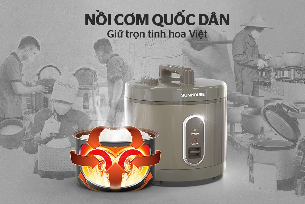 Nồi Cơm Điện 1.8L SUNHOUSE SHD8631 - Hàng Chính Hãng