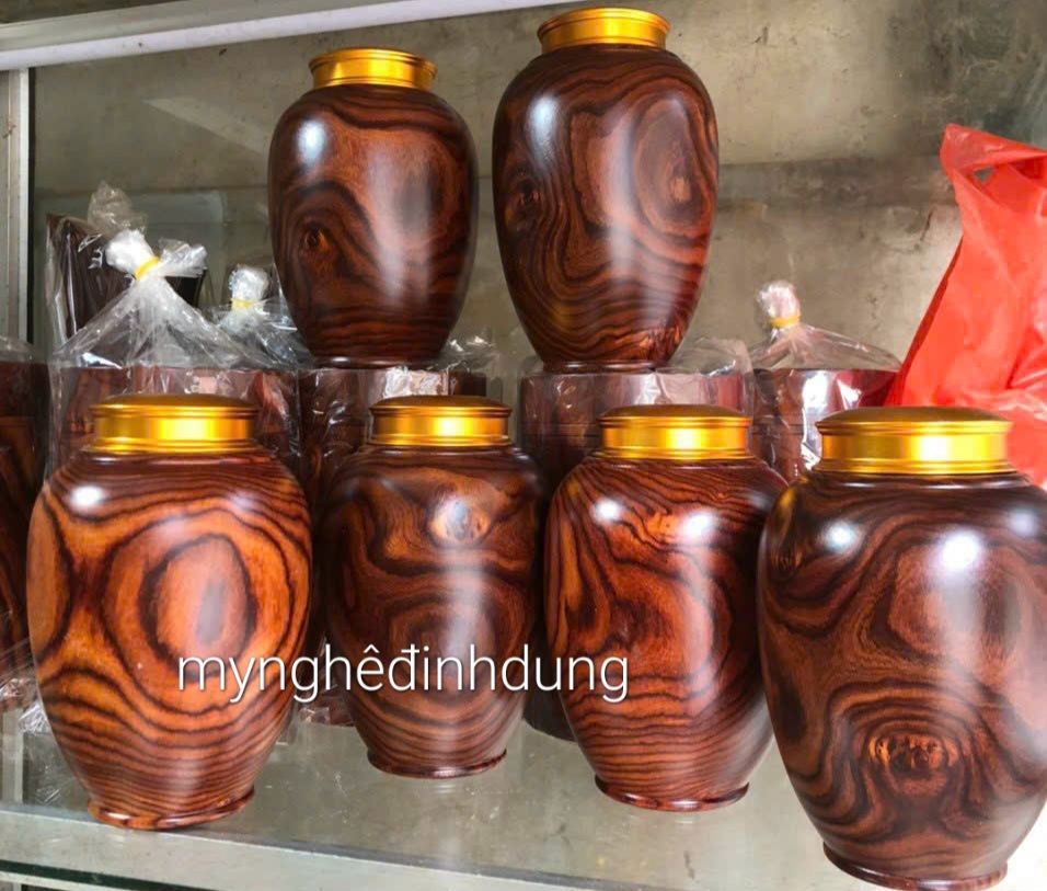 Hộp đựng trà bằng gỗ trắc kt cao 20×10cm