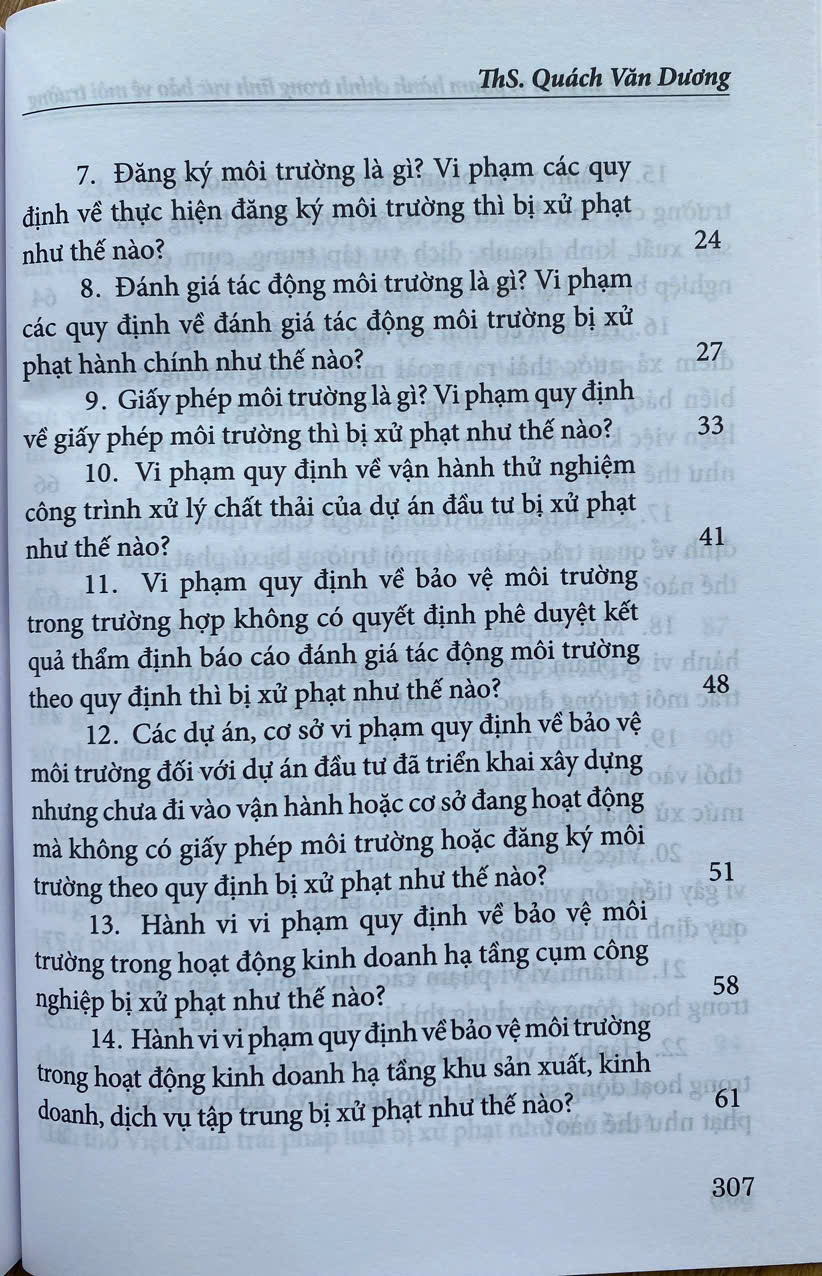 Hỏi - Đáp Về Xử Phạt Vi Phạm Hành Chính Trong Lĩnh Vực Bảo Vệ Môi Trường