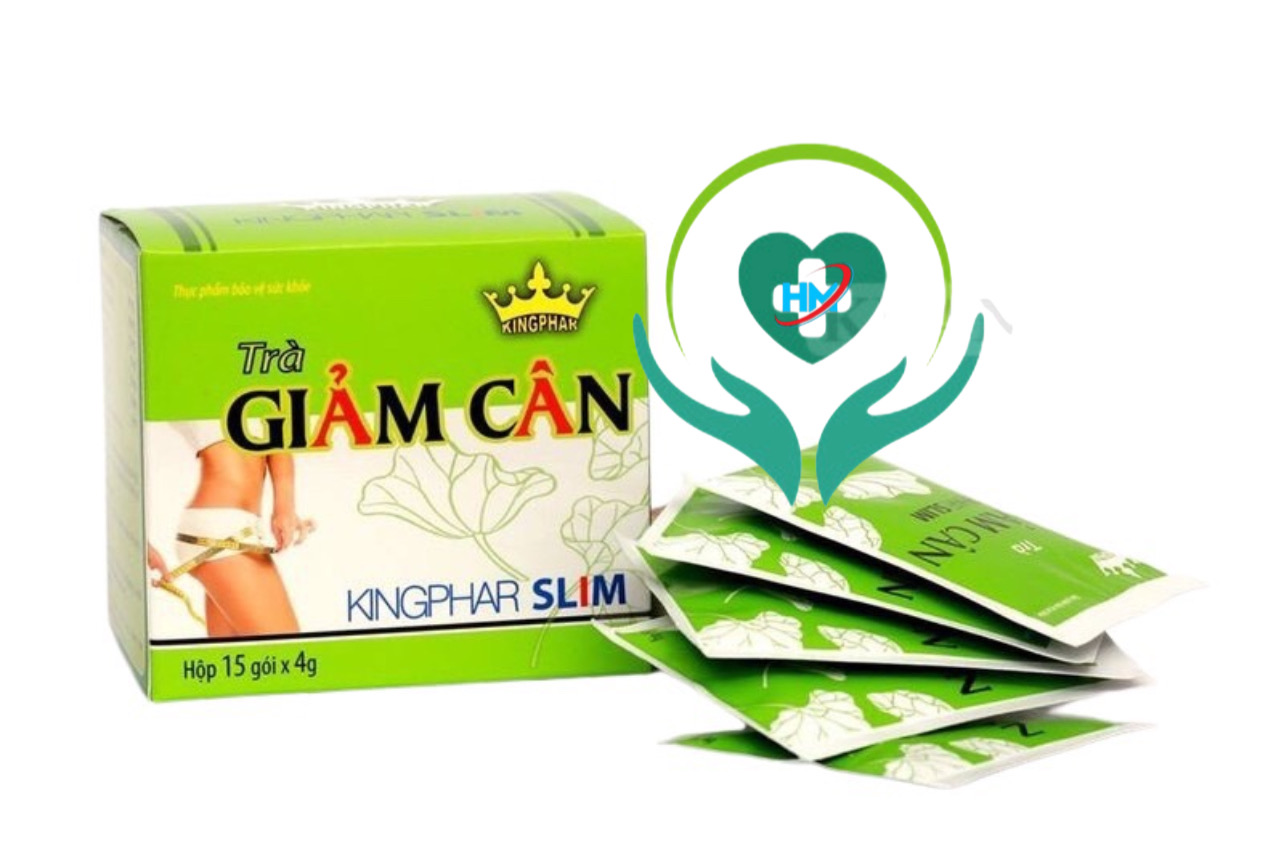 Trà Hỗ trợ Giảm kg - Kingphar Slim, hộp 15 gói x4g, giúp kiểm soát cân nặng