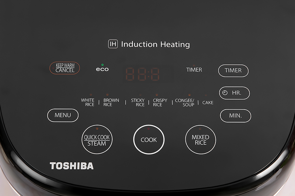 Nồi cơm cao tần Toshiba RC-18IX1PV - 1.8L - Công nghệ cao tần IH 1300W + nhiệt 3D, Lòng nồi dày 3mm chống dính, Chế độ nấu đa dạng - Hàng chính hãng bảo hành 12 tháng, chất lượng Nhật Bản