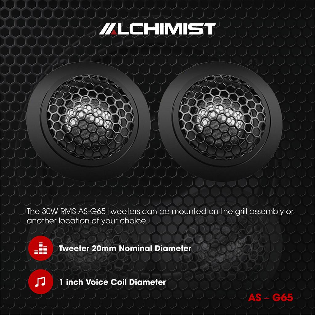 Loa 2-Way Alchimist AS-G65 Component Speaker Màng Nhôm Trắng Sang Trọng, Công Suất 130W Mạnh Mẽ