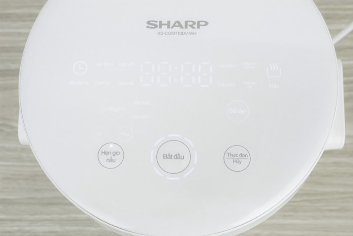 Nồi cơm điện tử Sharp 1.1 lít KS-COM110DV-WH, Công suất 790W - Hàng chính hãng