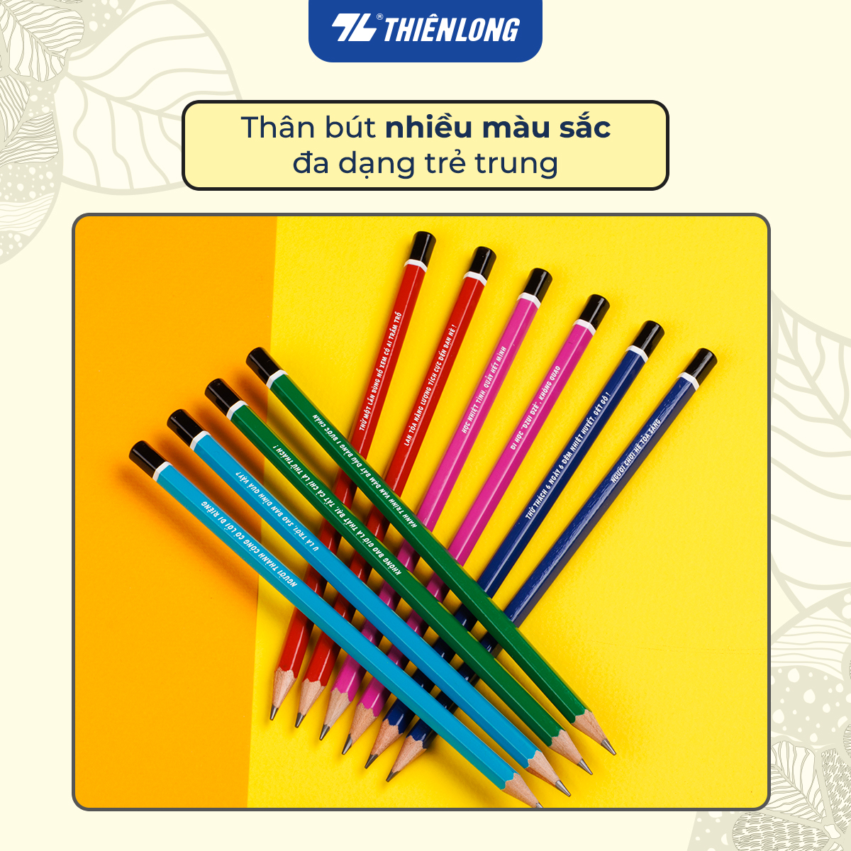 Hộp 10 cây Bút chì gỗ độ cứng 2B Thiên Long GP-01