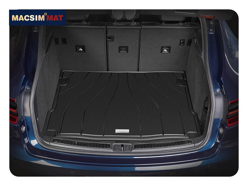 Thảm lót cốp xe ô tô Porsche Cayenne 2018+ nhãn hiệu Macsim 3W chất liệu TPE cao cấp màu đen