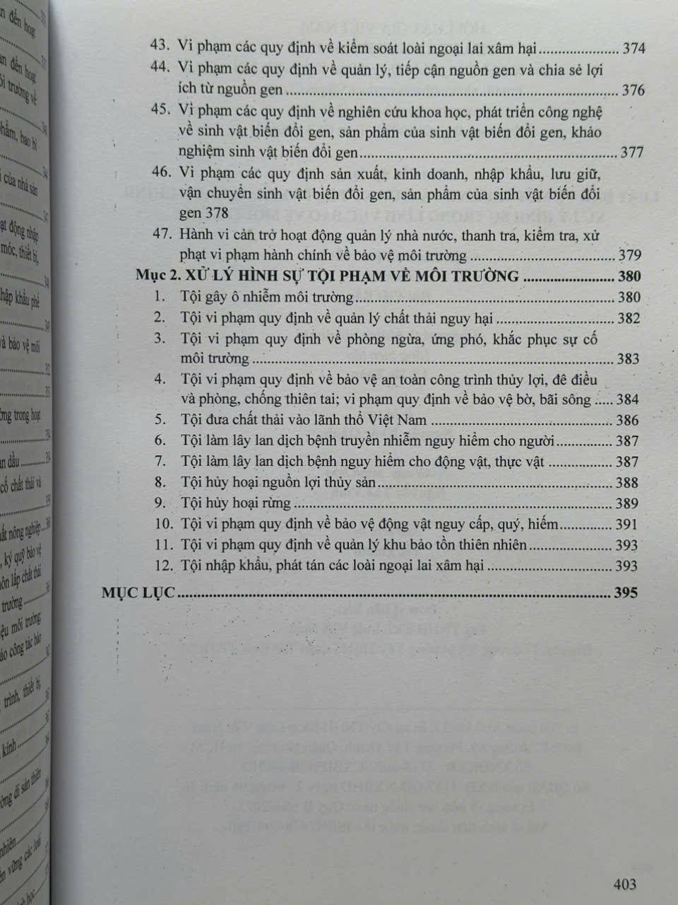 Sách Chỉ Dẫn Áp Dụng Luật Bảo Vệ Môi Trường Và Mức Xử Phạt Vi Phạm Hành Chính, Xử Lý Hình Sự Trong Lĩnh Vực Bảo Vệ Môi Trường - V2309T