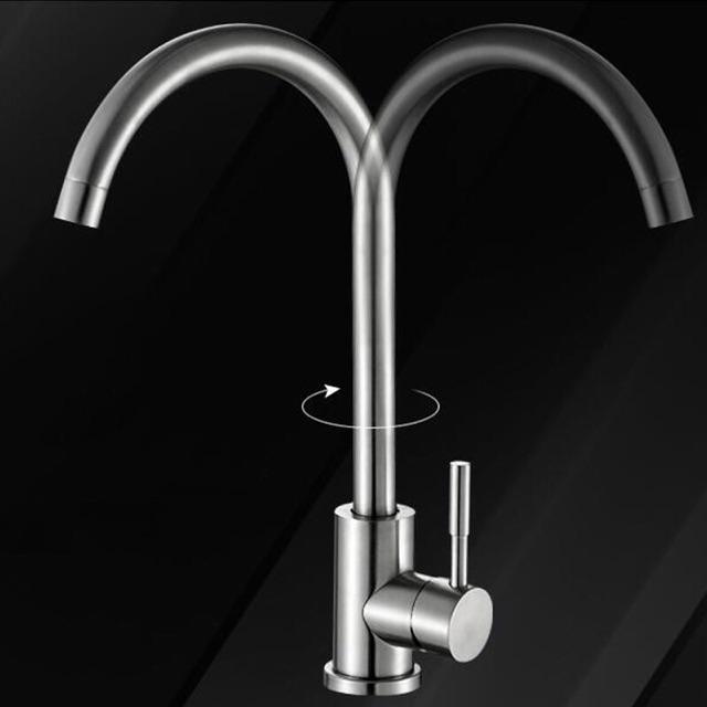 Vòi chậu rửa bát nóng, lạnh Inox sus 304 cắm chậu+2 Dây cấp
