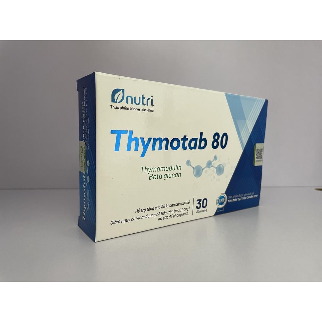Thymotab 80 - Hỗ trợ sức đề kháng cho cơ thể, giảm nguy cơ viêm đường hô hấp trên – (hộp 30 viên)