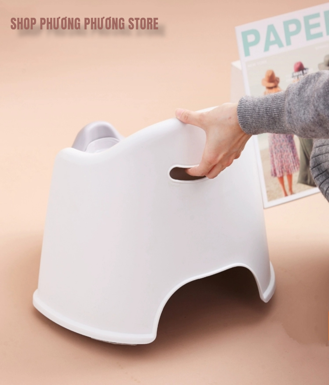 Ghế Bô Cho Bé Đi Vệ Sinh Có Tựa Lưng,Chân Đế Chống Trượt,Có Ngăn Chứa Dễ Tháo Lắp Cọ Rửa ( Ghế Bô Hàng Cao Cấp Chống Gù Lưng ) MSPVN-5640