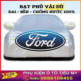 Bạt Phủ Ô Tô Vải Dù Ford EcoSport, Everest, Escape, Focus, Explorer, Ranger chống nóng,  chống nước