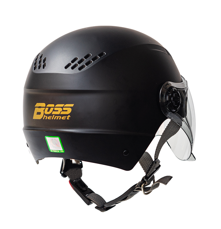Nón Bảo Hiểm 1/2 Đầu Có Kính BOSS AT10